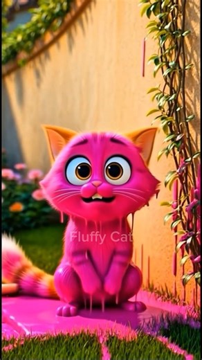 Fluffy Cat vs Pink Panther – Funny Cat Adventure! 😹 #catshorts #catstory #funnycat #fluffycat #cat