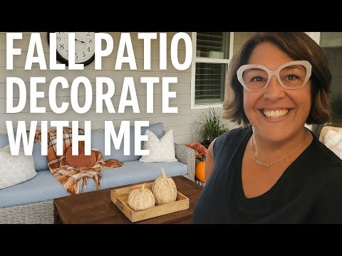 Fall Patio Decorate With Me | Cozy Outdoor decor & Fall Planters