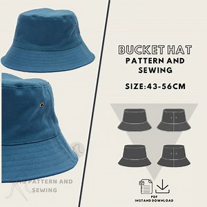 Unisex Bucket Hat Pattern / Extra Easy Illustrated Step by Step Instruction / Instruction Sheet and Sewing Pattern / Summerhat - Etsy UK
