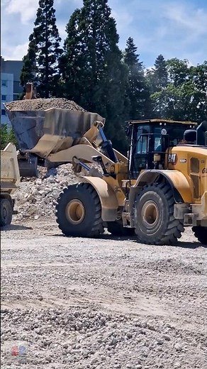 CAT 966 on a Demolition Site #caterpillar #loader