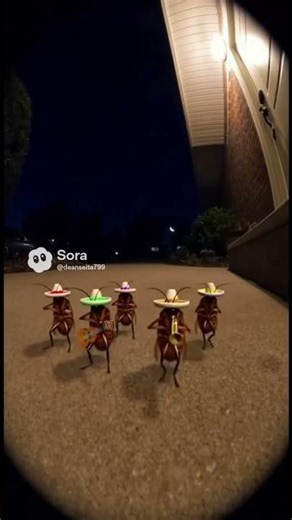 singing cockroaches at night time #ai