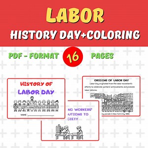 Labor History Day coloring Pages for Kids | Labor History Kids | Labor Day Coloring | Kids Educational Art | Workers Rights Art - Etsy
