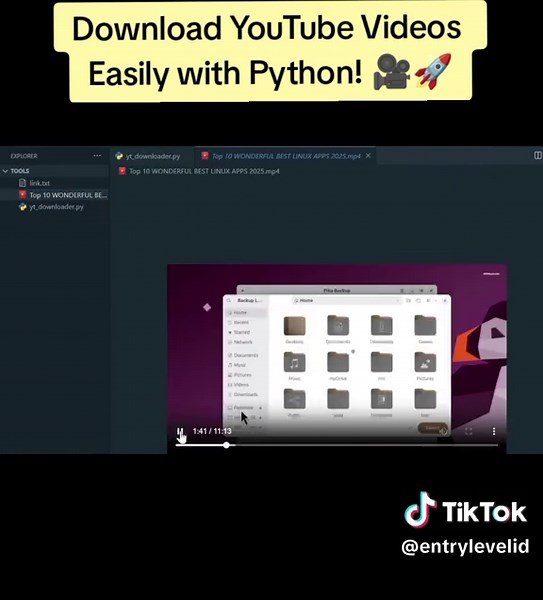 Save your favorite YouTube videos with just one click! 📥🎬 #Python #pythonprogramming #Automation