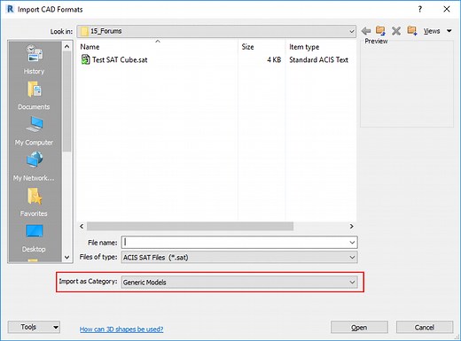 Assigning Materials to Imported SAT Files in a Family