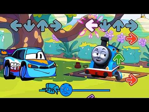 FNF My NEW Cars VS 3D CGI Thomas & Baby Thomas (Can Can) - Friday Night Funkin'