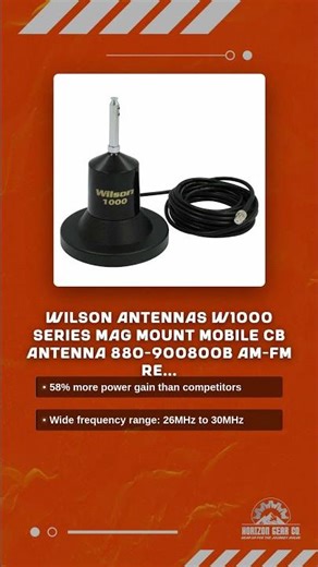 Wilson Antennas W1000 Series Mag Mount Mobile CB Antenna 880-900800B AM-FM Ready for Max P #Shorts