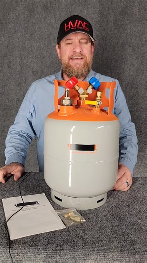 Counterfeit recovery tanks are a growing issue especially here in tiktok. I bought this one just so we can compare and it has no DOT ratings or approval for transporting refrigerant nor does it have hydrostatic testing. #hvac #hvacr #refrigerant #hvactools