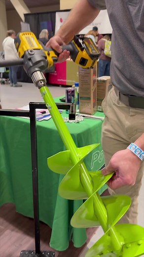 4.8K views · 31 reactions | Drill Attachment Auger Bit! #planting #gardeningtools #toolsofthetrade #tradeshow #auger | BYOT | Facebook