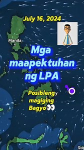 27K views · 687 reactions | 91W posibleng magiging bagyo.. Mga apekto ng LPA ngayung July 16, 2024 at sa mga susunod na araw.. #weathereels #WeatherUpdate #SpreadAwarenessNotFear #LPA #bagyo #Invest91W #butchoy | Gwapong Serbisyo - Lambo Laak | Facebook