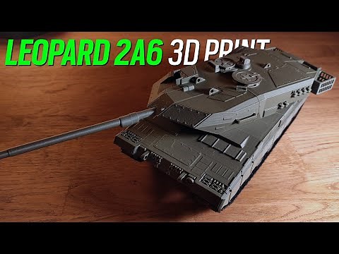 Leopard 2A6 German Main Battle Tank 3D Printed - Print Ideas - Best Free 3D Models