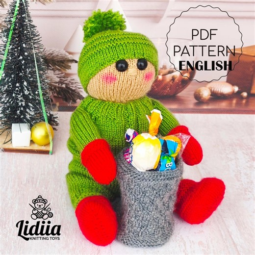 Christmas Elf Boy With Basket Knitting Pattern PDF English, Cute Holiday Gnome Toy Pattern, Christmas Decor Knitted Doll, DIY Elf Gift Idea - Etsy Australia