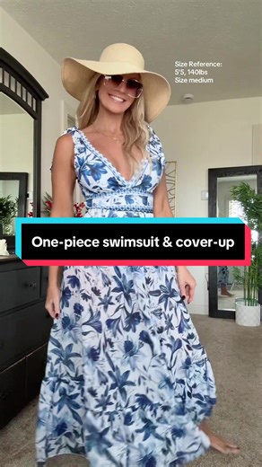 Luxury One-Piece Swimsuit and Cover-Up Set
