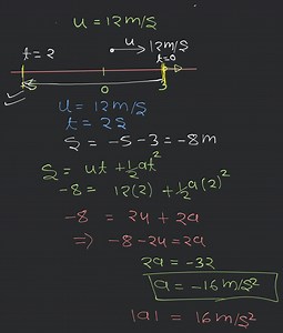 A body moving with uniform acceleration has a velocity 12 \math... | Filo