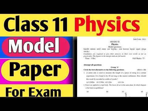 Class 11 NEB Physics Model Question Paper For 2082 | Important Questions For Exam