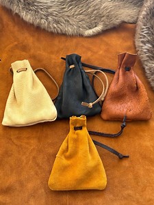 Handmade Pouch's Buckskin Leather Pouch – Authentic Leather, Each One is Different - Etsy