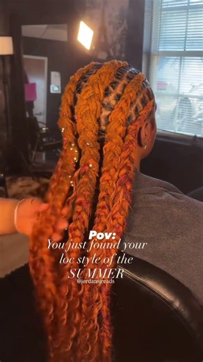 Extended cornrows over locs😍😍🔥The PERFECT summer style! #locs #womenlocs #locstyles #dreadlocks
