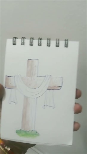 Simple ✝️ cross drawing#pen artwork #ytstudioes#lovelyartworks#Jesus god#youtubeshorts#viral#colour