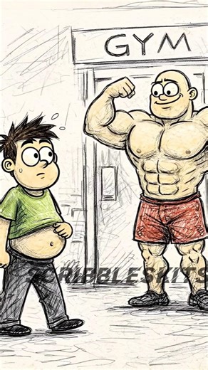 😂 First Step to Fitness – 4k Meme | Scribble Animation Shorts