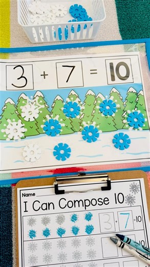 I Can Compose 10 (and I Can Compose 5 version) to compose numbers in a variety of ways! For the 🔗 comment: COMPOSE #kindergarten #maths #firstgrade | Erika Deane- Purposeful in Primary