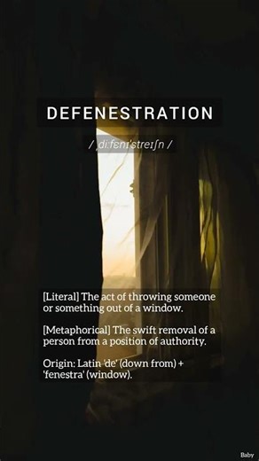 DEFENESTRATION: The Most Specific Word in Language | Lexicology Official