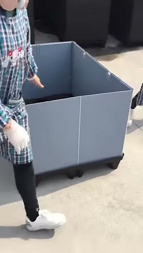 Plastic Pallet Box, Sleeve Packs, Collapsible Bulk Container