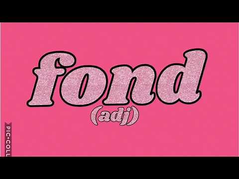 "fond" meaning (with examples)