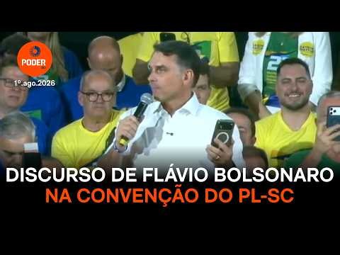 Watch Flávio Bolsonaro's speech at the PL-SC convention