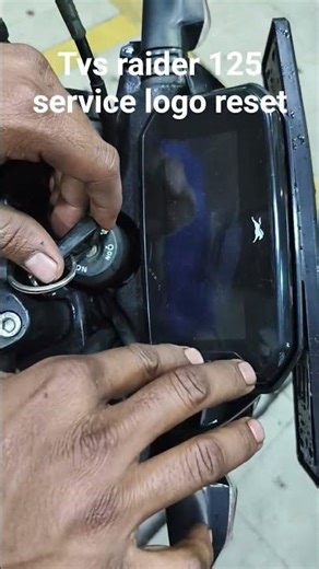 tvs raider 125 cc service logo reset #for bike help