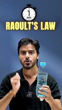 Raoult's Law in 1 Minute 🔥 | Solutions Chemistry Class 12 | Chemistry Chapter 1 By Aakash Sir