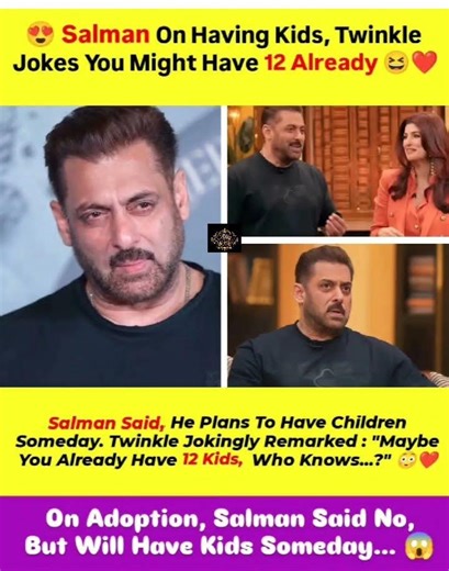😍Salman On Having Kids,Twinkle Jokes You Might😆❤️ #salman#twinkle#viralvideo #trandingnews#ytshorts