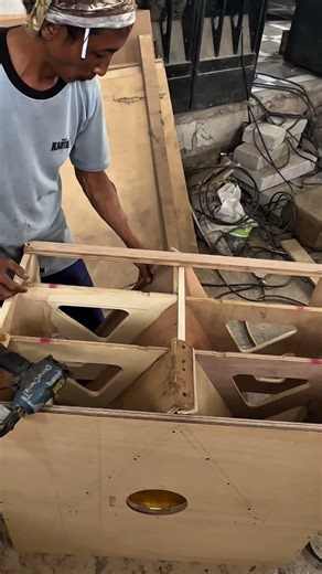 w-bin assembly process #tutorial #woodworking #speakerbox