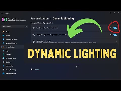 How to Fix Dynamic Lighting Not Working in Windows 11