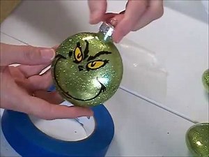 Grinch Glitter Ornaments