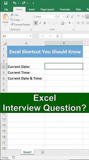 Excel Shortcut You Should Know | Insert Current Date & Time Instantly