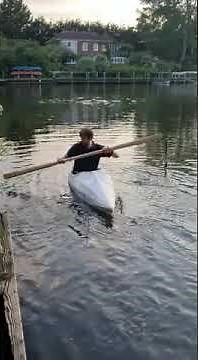 £3 DIY Kayak with homemade greenland paddle.