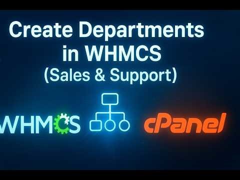 How to Create Departments in WHMCS