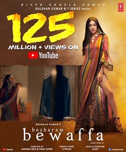 True love can meet with tragic fate. But #BesharamBewaffa keeps getting your love. Well, the biggest heartbreak song just hit 125M views! Thank you all the fans who loved the song. Tune in now: 🎧 #DivyaKhoslaKumar B Praak Jaani #BhushanKumar Radhika Rao & Vinay Sapru Gautam Gulati #SiddharthGupta | T-Series