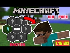 How To Get FREE Emotes in Minecraft | 100% LEGIT AND FREE! | 1.16.20