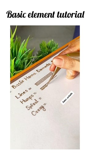 Basic element mehndi tutorial || elements for beginners 🤗 #shorts #viral #explore