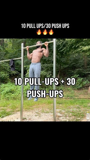 10 Pull-Ups + 30 Push-Ups — Try This Set 💪🏾 #PullUps #PushUps #Calisthenics #BodyByBars #Shorts