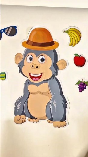 Funny Monkey Stickers 😂🐵 #Shorts #asmr #diy #monkey