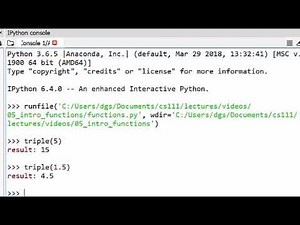 Writing Your Own Functions (Using Spyder)