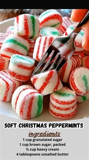 Soft Christmas Peppermints | Melt-in-Your-Mouth Sweetness with a Festive Swirl These bring back memories of my mom’s old glass candy dish—the kind that only came out in December, filled with soft peppermints that disappeared faster than snowflakes on a warm mitten. Do these remind you of the candy your grandma used to keep in her purse too? #dessertideas #homebaking #holidaycandy #sweetmoments #fblifestyle | Recipes By Darya