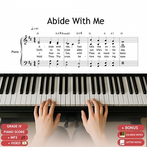 Abide With Me – Choir and Piano | Christian Hymn Funeral and Worship Sheet Music PDF - Etsy
