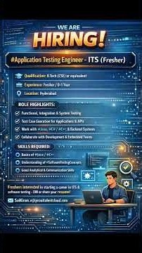 Software Testing #freshers #hiring #update #job #hyderabad #software #hirespot #trending #ytshorts