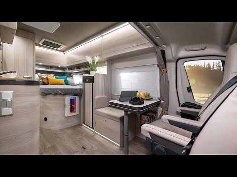 Sensational XXL 5.99m panel van motorhome floor plan: Globe Traveller 2023 Explorer 2X.