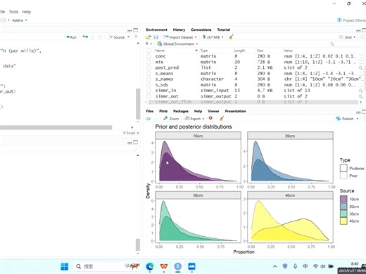 R语言中稳定同位素混合模型，利用R语言SIAR模型的改进版simmr操作经验分享。贝叶斯混合模型MixSIAR同位素贡献率的计算！