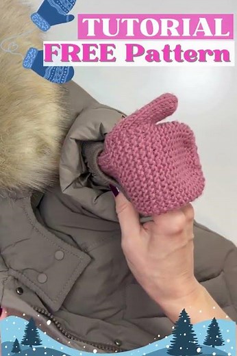 KNITTED BABY & TODDLER MITTENS - Tutorial with FREE Pattern