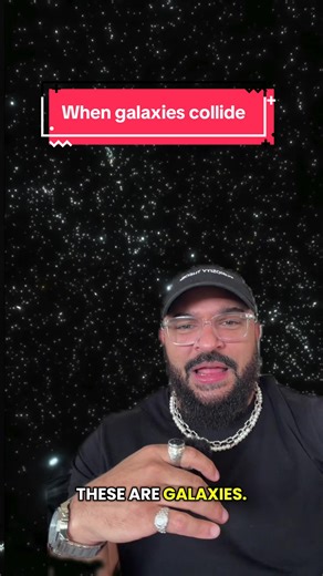 The universe is extremely vast and empty. So much so that when galaxies collide, it’s unlikely that any stars actually collide into each other #astronomy #space