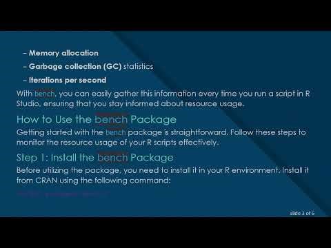 Monitor Resources in R with the bench Package
